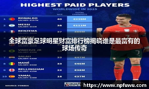全球富豪足球明星财富排行榜揭晓谁是最富有的球场传奇